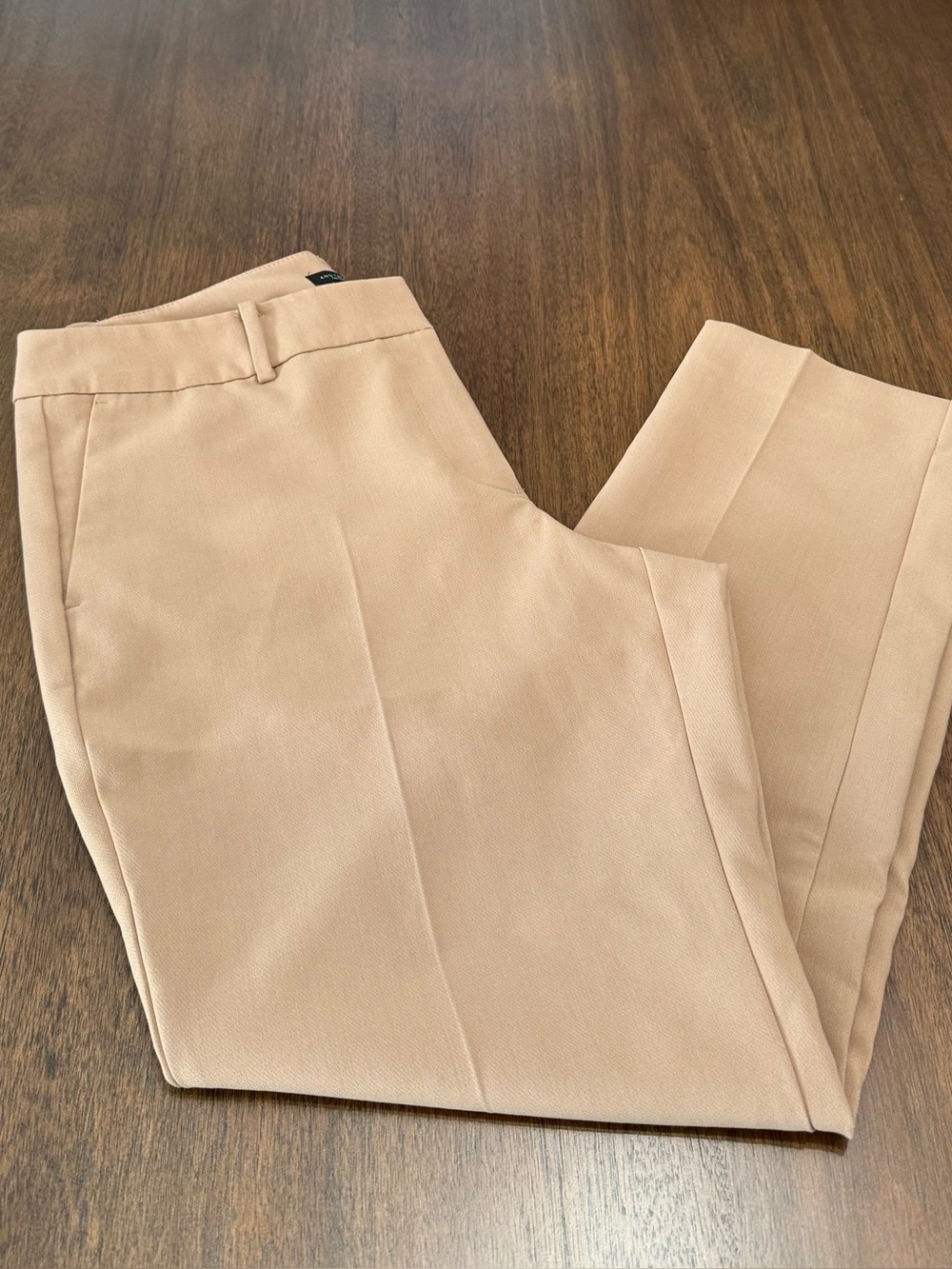 Ann Taylor Factory Ankle Pant Trousers Straight Cappuccino Tan Size 8